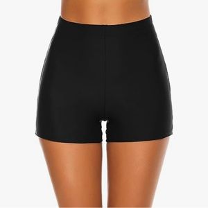 Tournesol  Swim Shorts High Waisted Bathing Suit Bottoms Swimsuit Boy Shorts